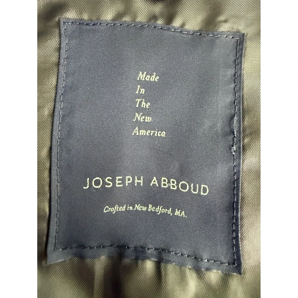 Joseph Abboud Sport Coat Mens 44L Blue Gray Check Wool Blazer Jacket Made USA - Picture 4 of 11